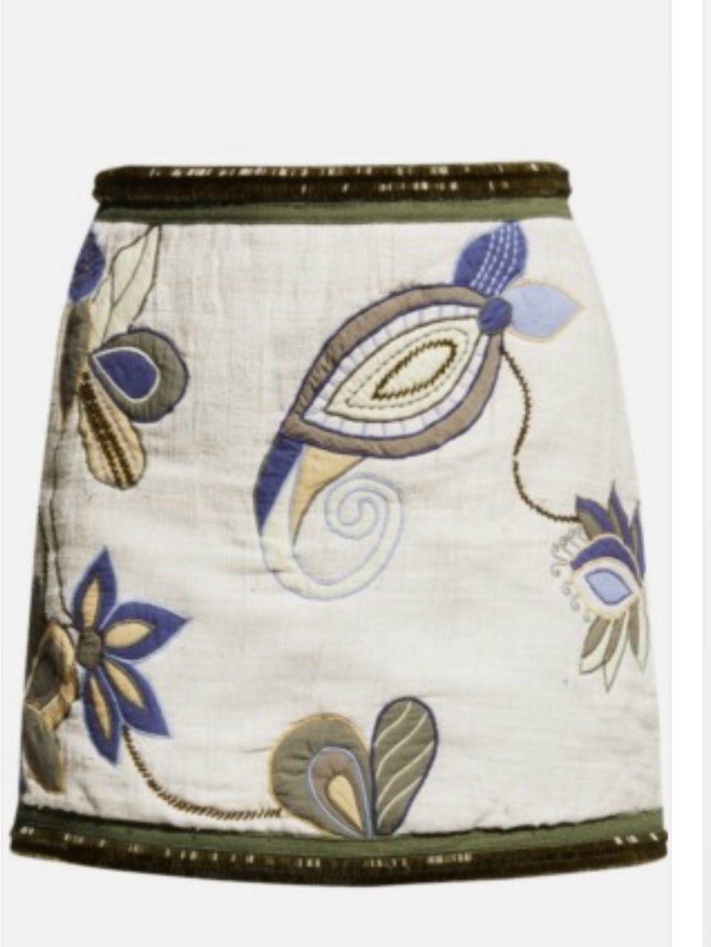VERONICA BEARD $498 NWT Inga Embroidered Raw Silk Mini Skirt